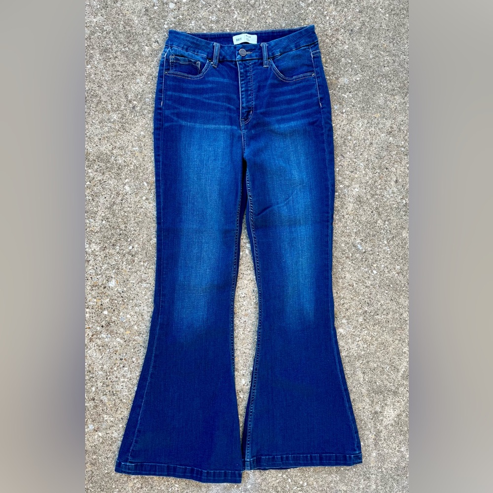 BKE Dark Blue Flare Jeans 30 X 31 1/2